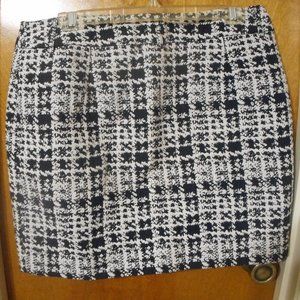 I.N.C. CONTEMPORARY BLACK AND WHITE SKIRT, FULLY LINED (SZ) 14 (EUC)